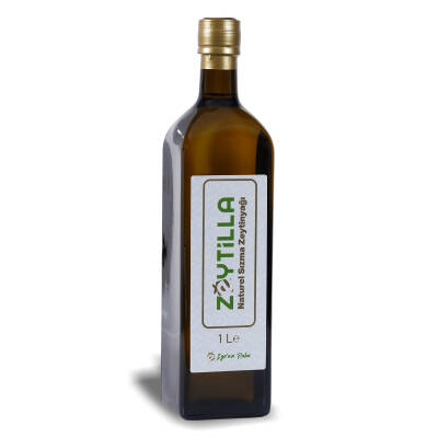 1 Litre Cam Şişe Naturel Sızma Zeytinyağı - 1